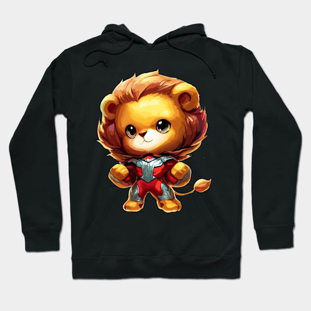 Superhero lion cat Hoodie by TomFrontierArt